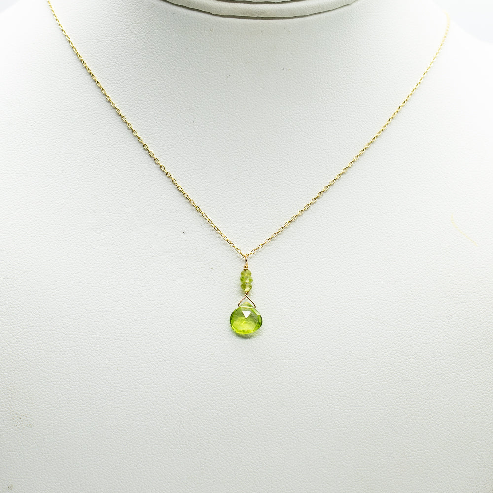 August Raindrop Gold Necklace