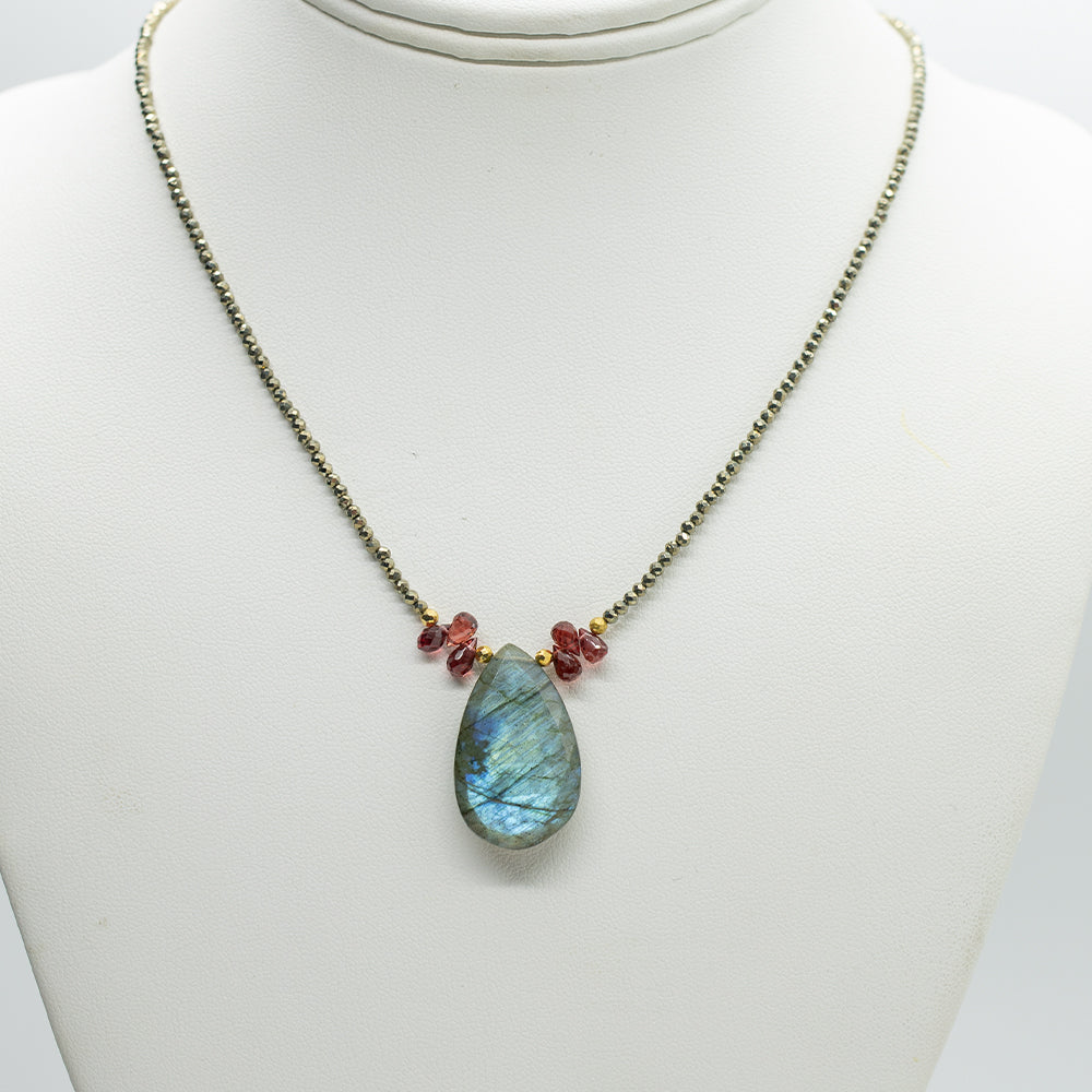 Labradorite Garnet Necklace Susan Roberts Jewelry