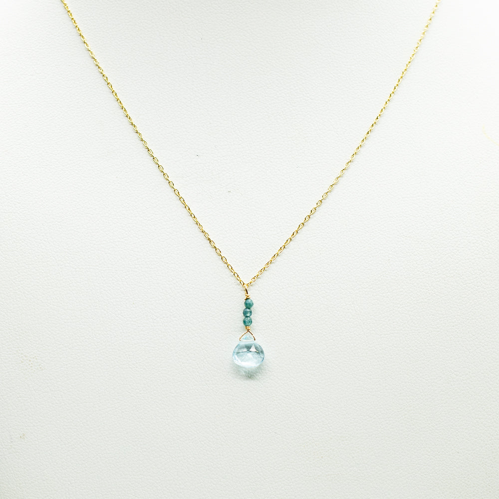 March Raindrop Gold Necklace