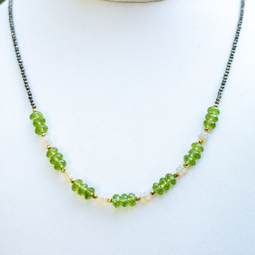 Peridot Opal Iris Necklace