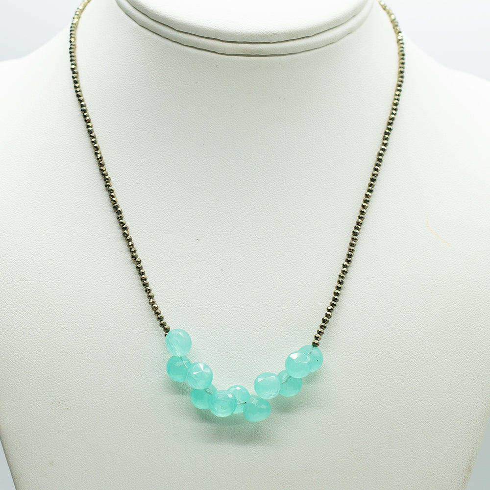 Chalcedony Cluster Necklace