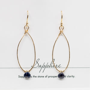 Sapphire Linden Gold Earrings