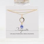 Tanzanite Ring Gold Necklace