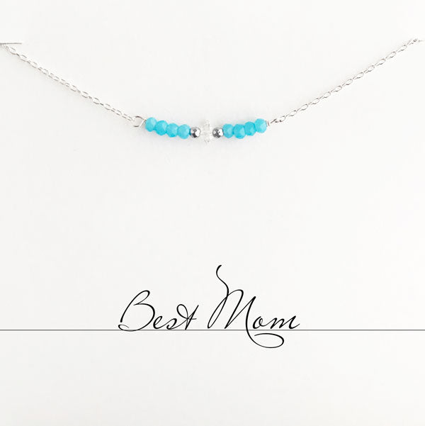Best Mom Chalcedony Necklace