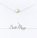 Best Mom Pearl Heart Necklace