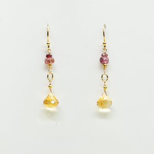 Citrine & Tourmaline Regal Earrings