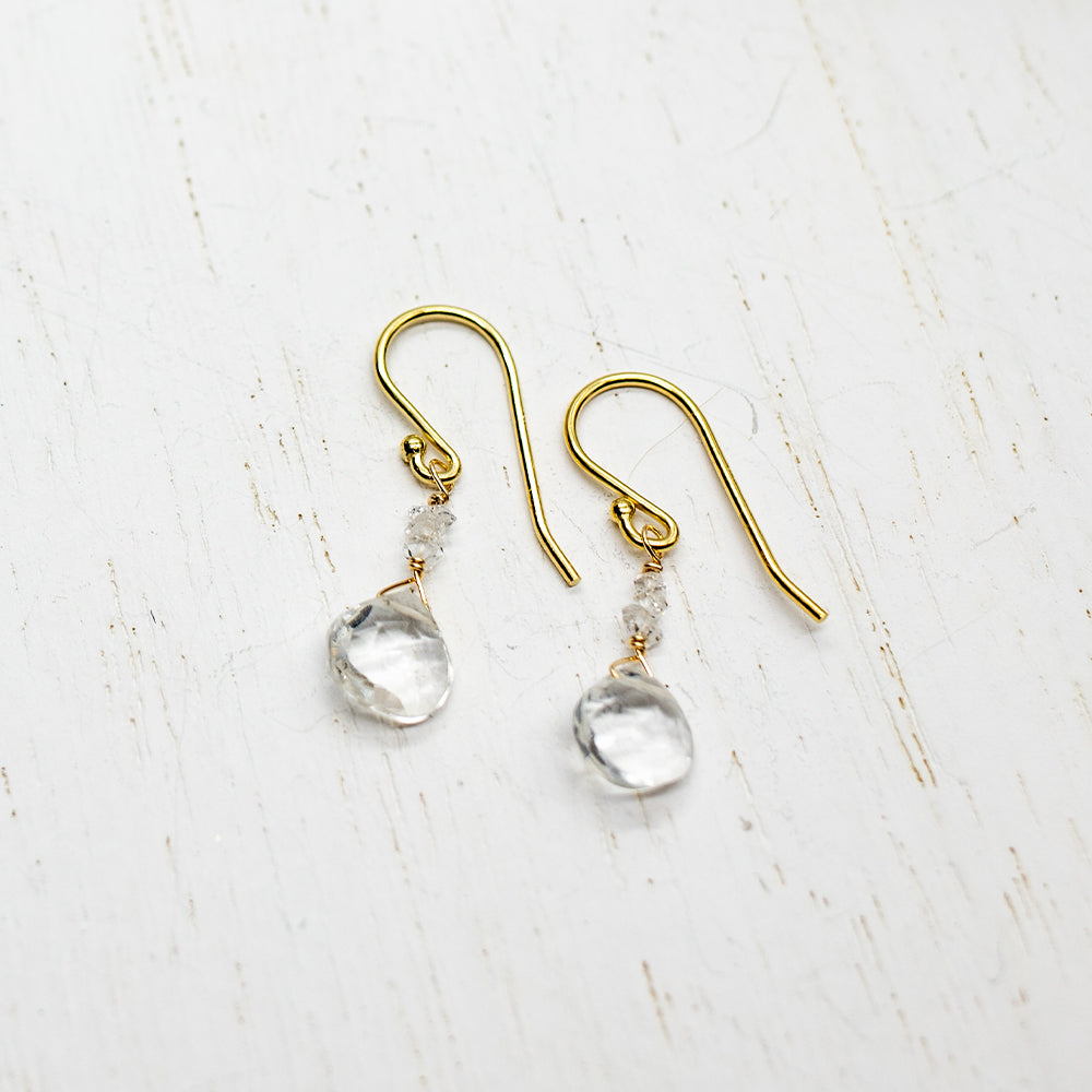 April Raindrop Gold  Earrings