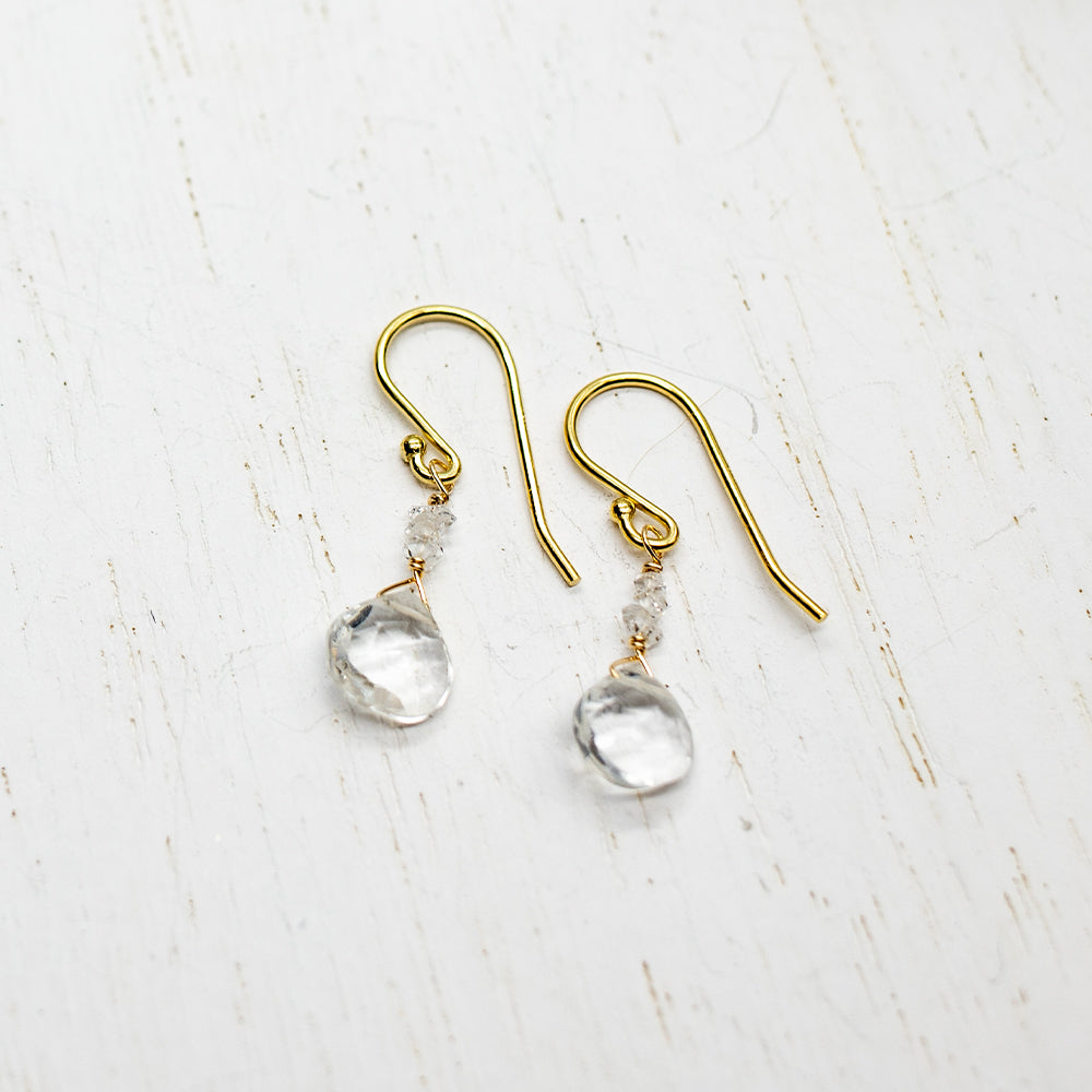 
                
                    Load image into Gallery viewer, April Raindrop Gold  Earrings
                
            