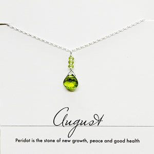 August Raindrop Silver Necklace