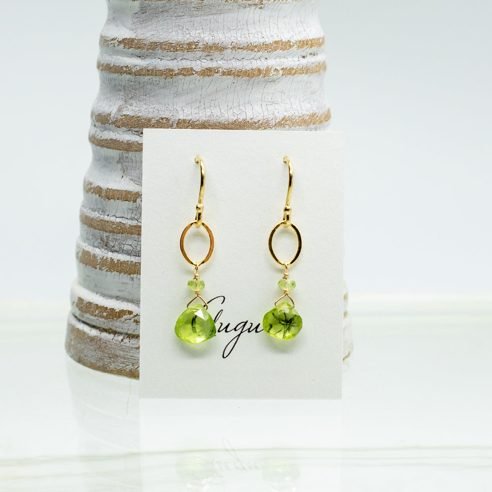 
                
                    Load image into Gallery viewer, August Birthstone Gold Earrings
                
            