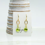 August Birthstone Gold Earrings