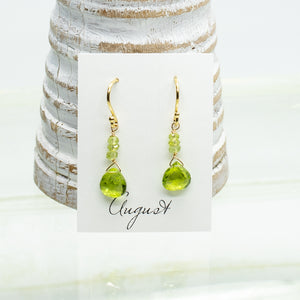 August Raindrop Gold Earrings