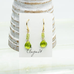 
                
                    Load image into Gallery viewer, August Raindrop Gold Earrings
                
            