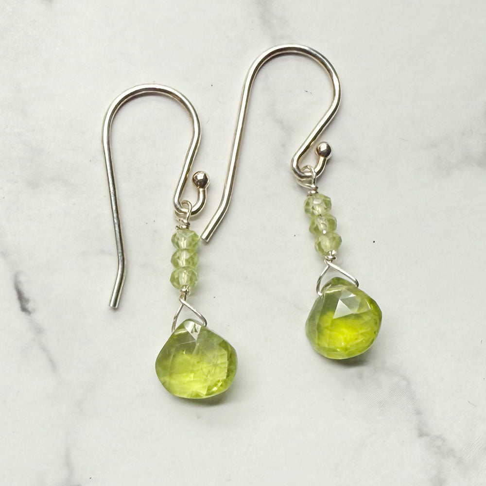August Raindrop Silver Earrings