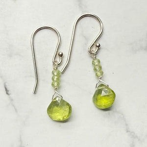 August Raindrop Silver Earrings