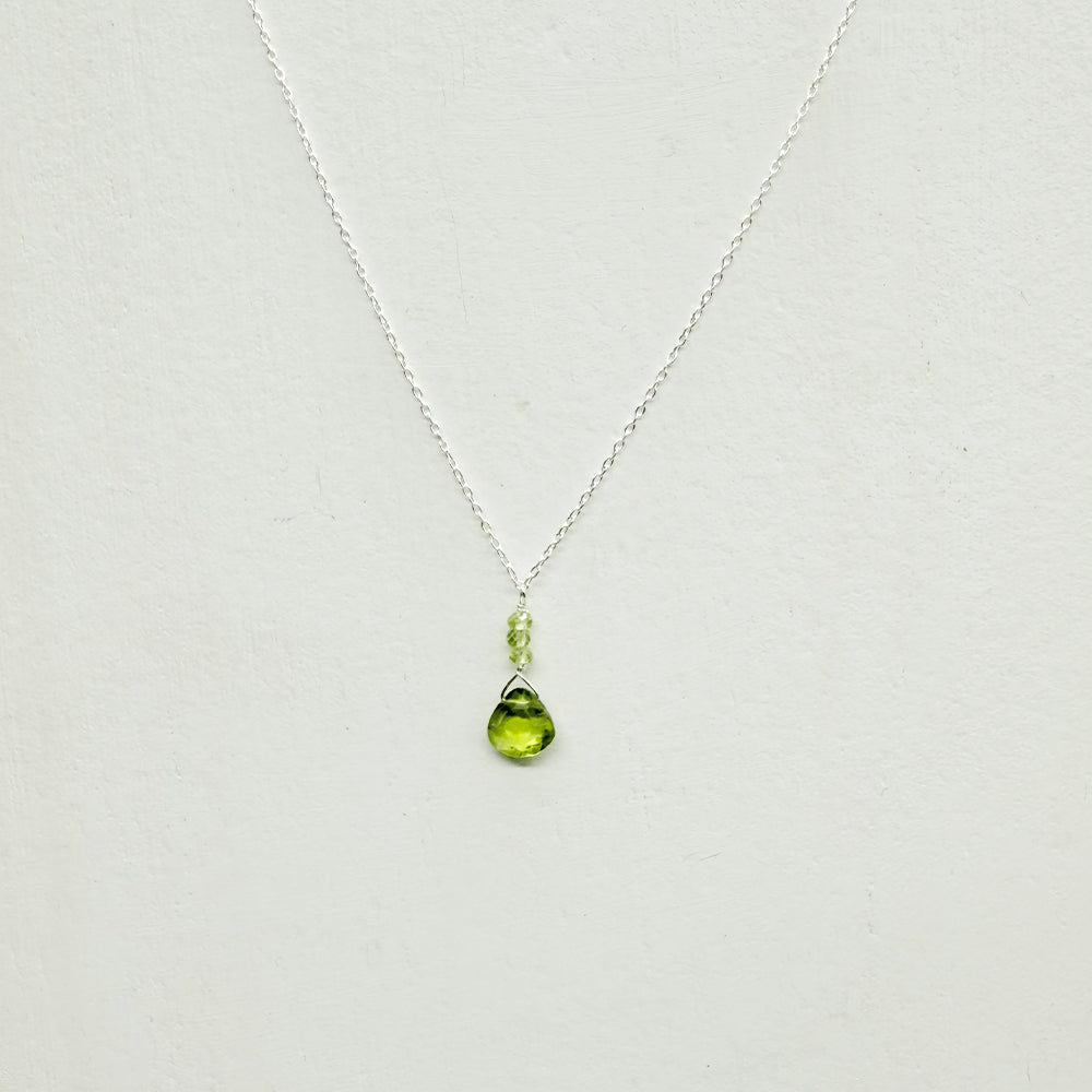 August Raindrop Silver Necklace