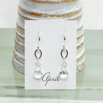 April Birthstone Silver Earrings
