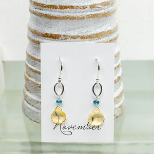 November Birthstone Silver Earrings