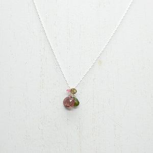 October Birthstone Silver Necklace