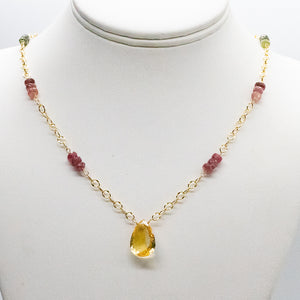 Citrine & Tourmaline Regal Necklace