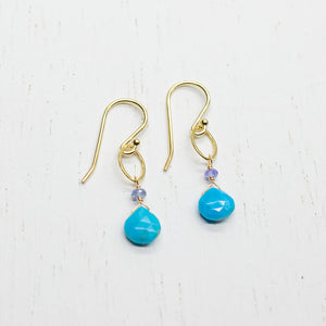 
                
                    Load image into Gallery viewer, December Birthstone Gold Earrings
                
            