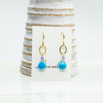 December Birthstone Gold Earrings