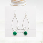 Emerald Linden Silver Earrings