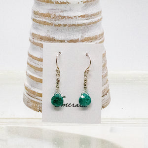 Emerald Silver Raindrop Set