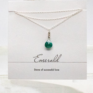 
                
                    Load image into Gallery viewer, Emerald Silver Raindrop Set
                
            