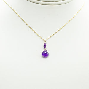 
                
                    Load image into Gallery viewer, February Raindrop Gold Necklace
                
            
