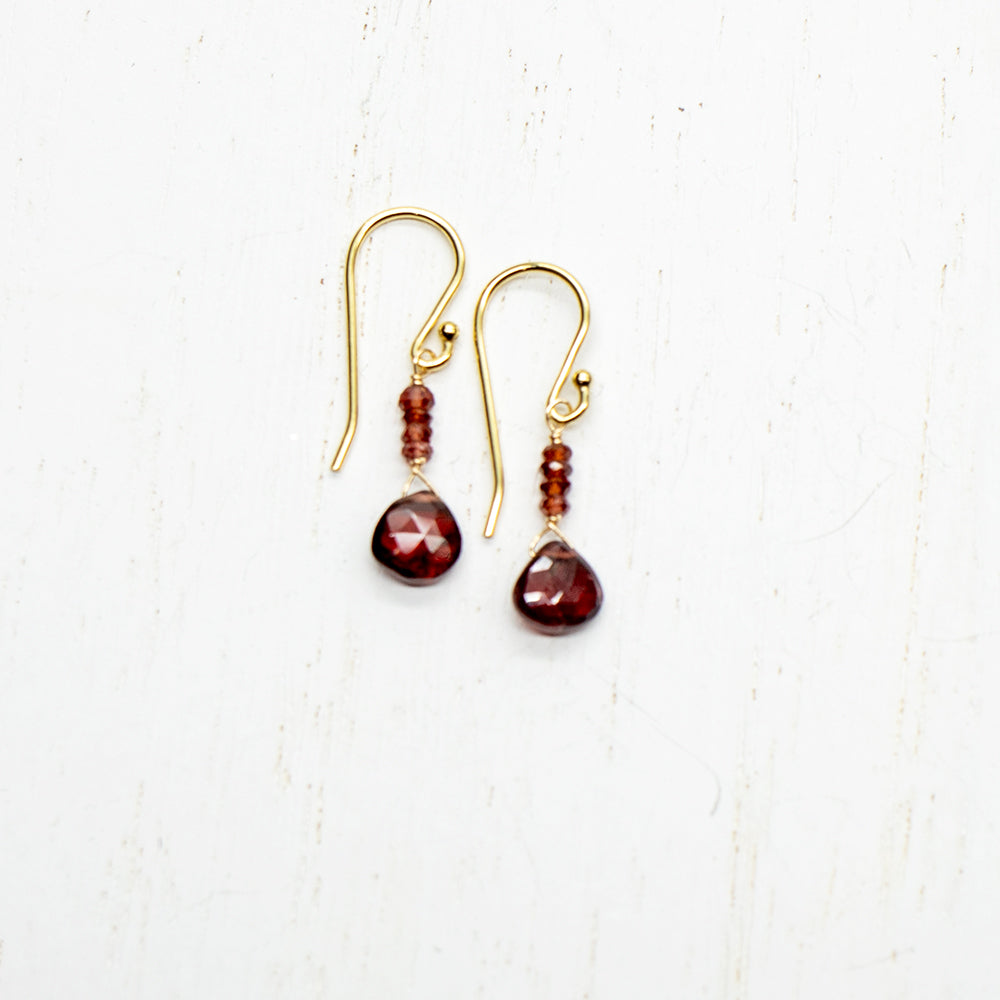 January Raindrop Gold Earrings