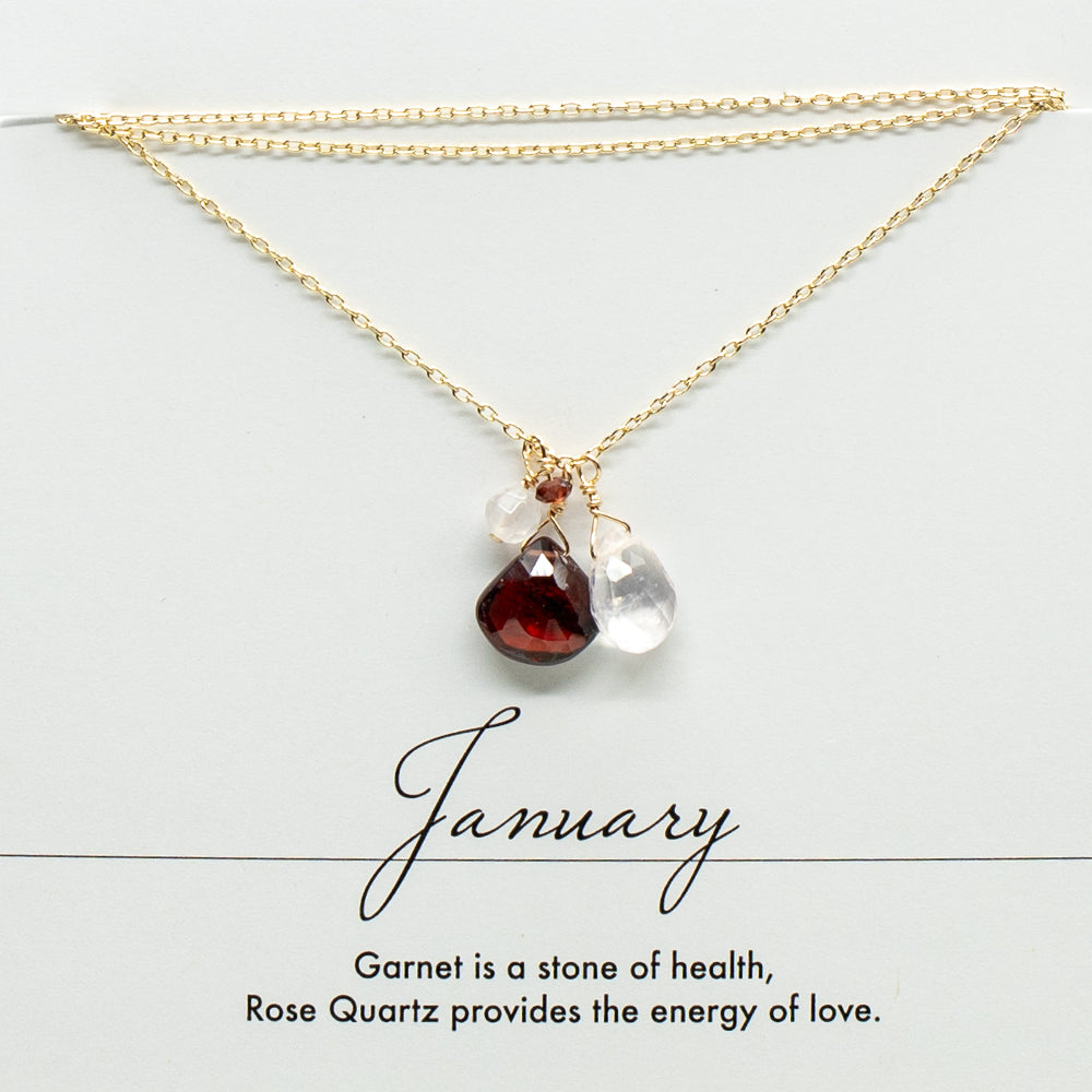 January Birthstone Gold Necklace – Susan Roberts Jewelry