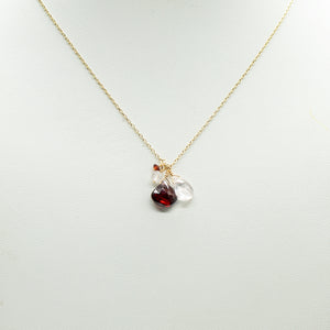 January Birthstone Gold Necklace