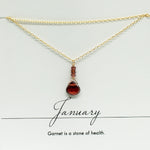 January Raindrop Gold Necklace