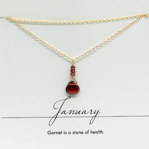 
                
                    Load image into Gallery viewer, January Raindrop Gold Necklace
                
            