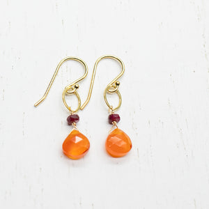 July Birthstone Gold Earrings