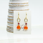 July Birthstone Gold Earrings
