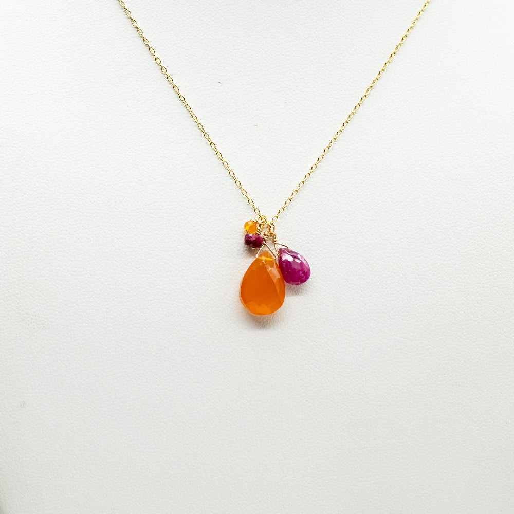 
                
                    Load image into Gallery viewer, July Birthstone Gold Necklace
                
            