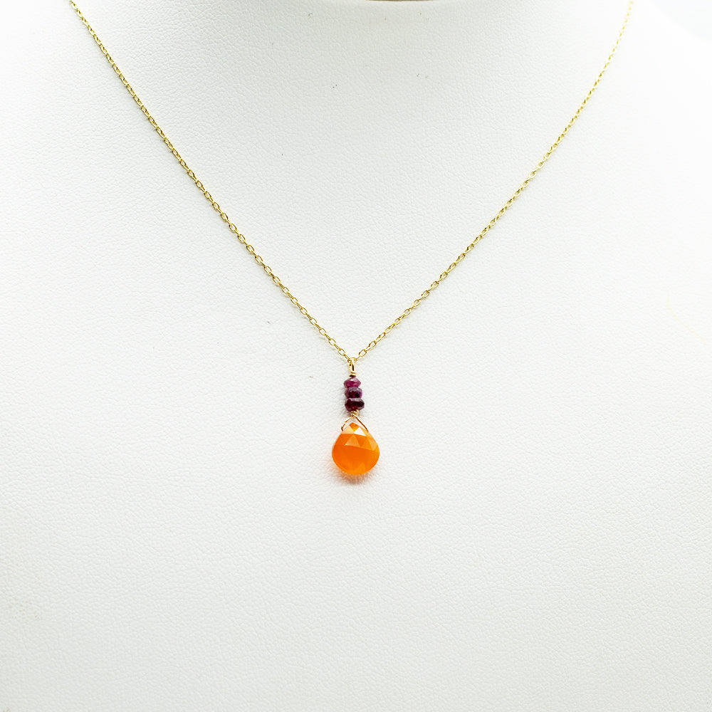 July Raindrop Gold Necklace