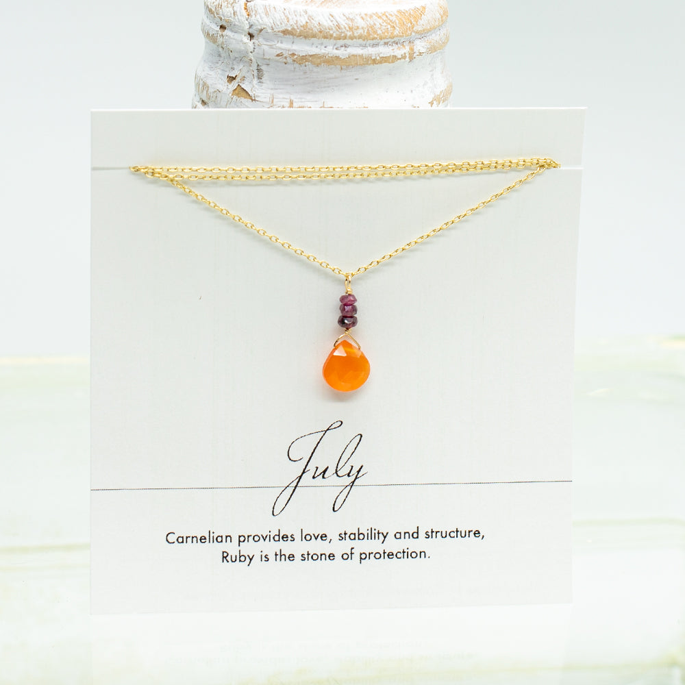 July Raindrop Gold Necklace