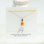 July Raindrop Gold Necklace