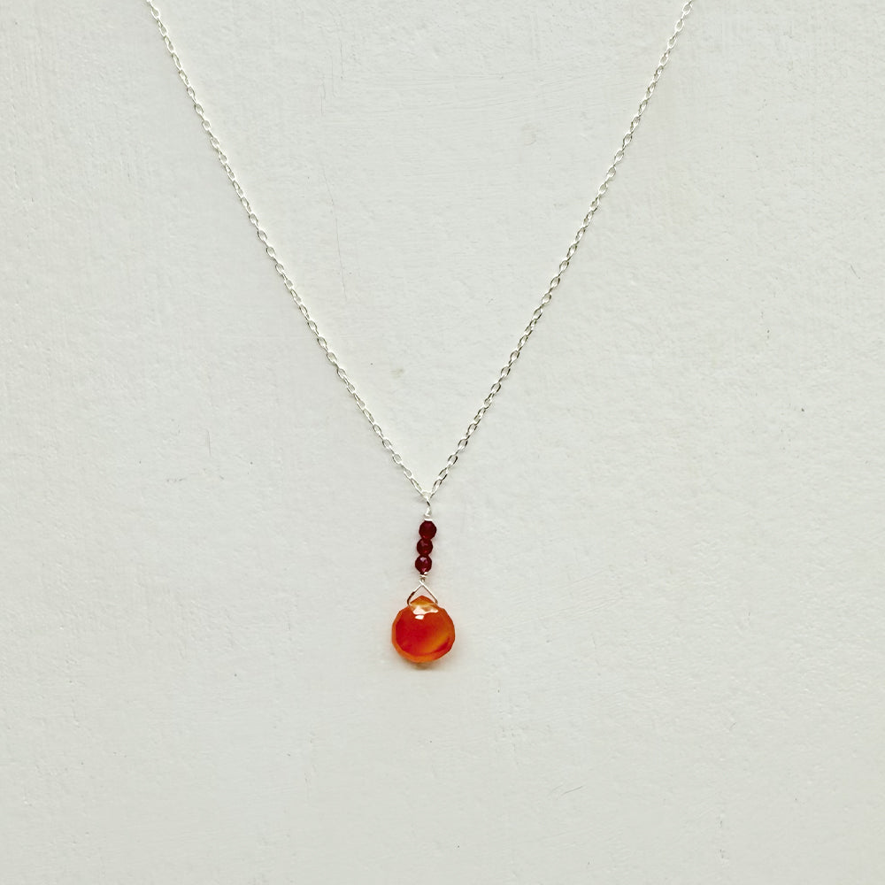 July Raindrop Silver Necklace