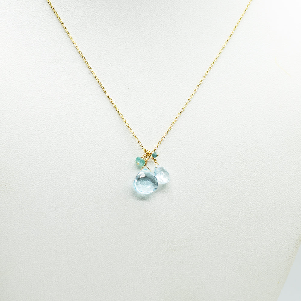 
                
                    Load image into Gallery viewer, March Birthstone Gold Necklace
                
            