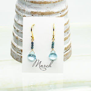 March Raindrop Gold Earrings