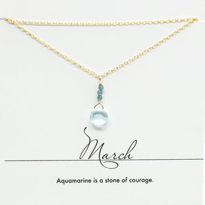 March Raindrop Gold Necklace