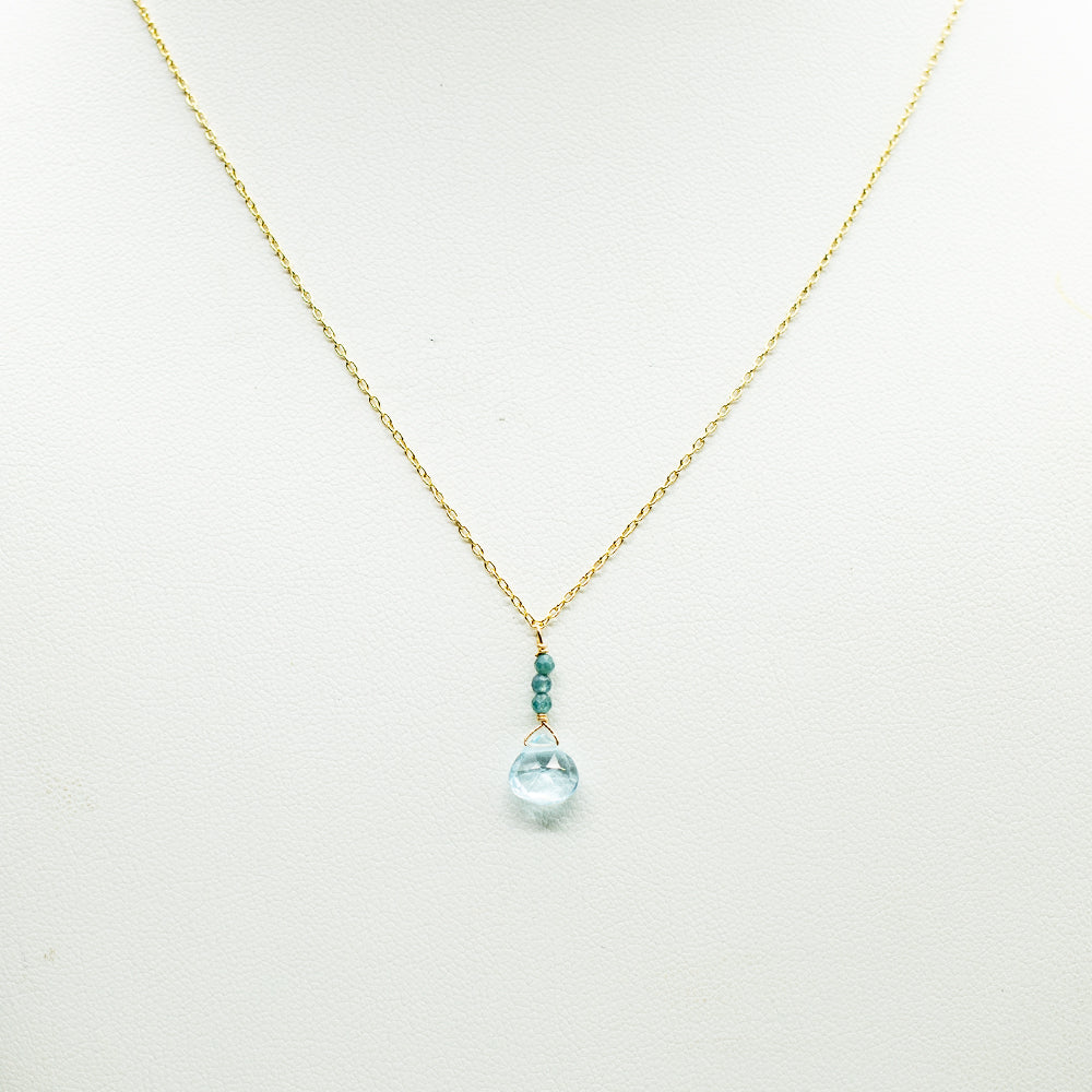 March Raindrop Gold Necklace