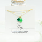 May Birthstone Gold Necklace