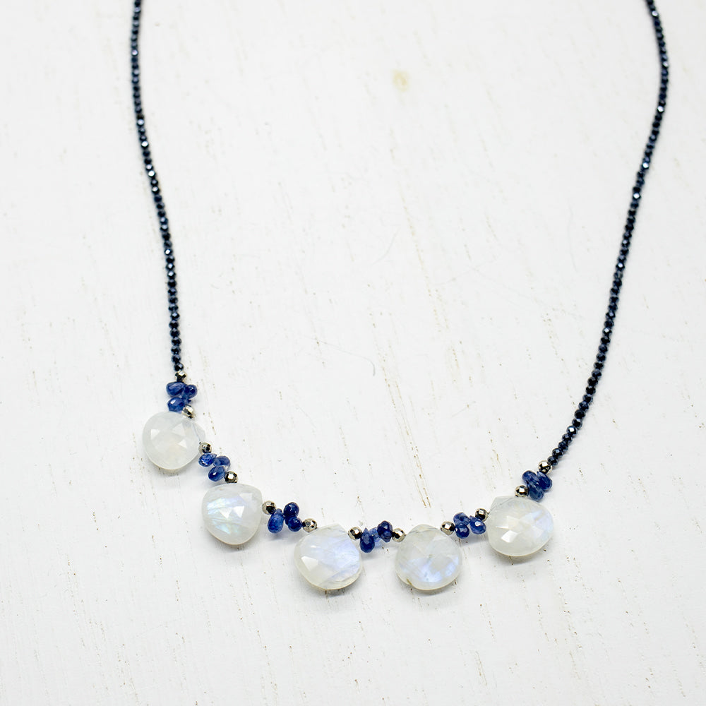 Moonstone Quarter Ruffle Necklace