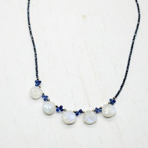 Moonstone Quarter Ruffle Necklace
