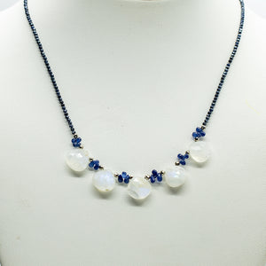 Moonstone Quarter Ruffle Necklace